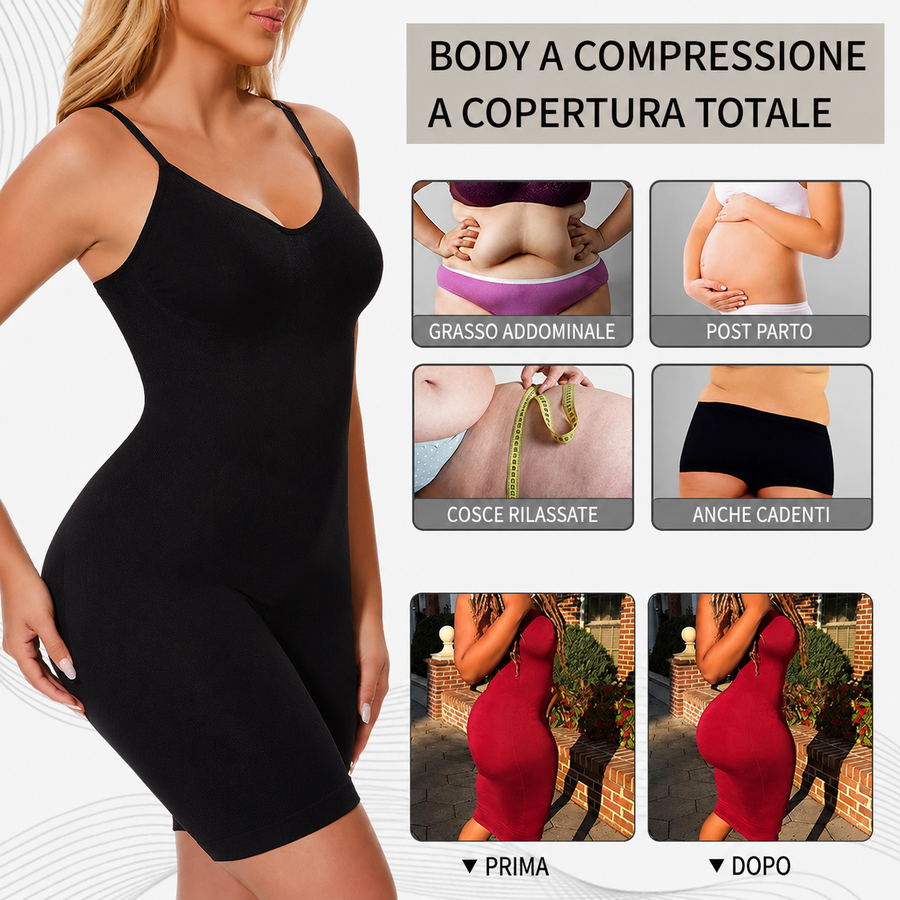 Body Snellente Vita Alta Anti-Sfregamento